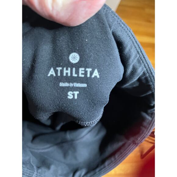 Athleta‎ black leggings mesh inset legs Small Tall Excellent preowned - Picture 3 of 4